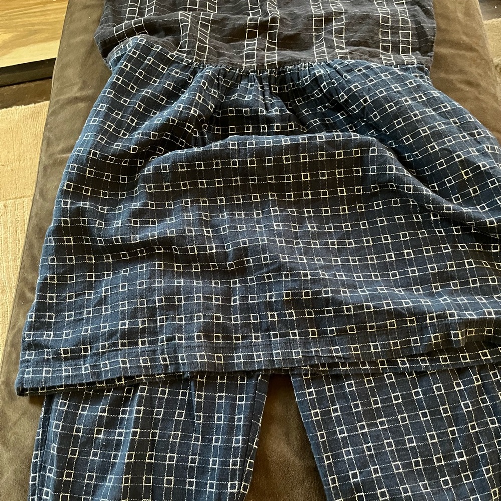 Ace & Jig Navy and White Checked Cotton Dress SET